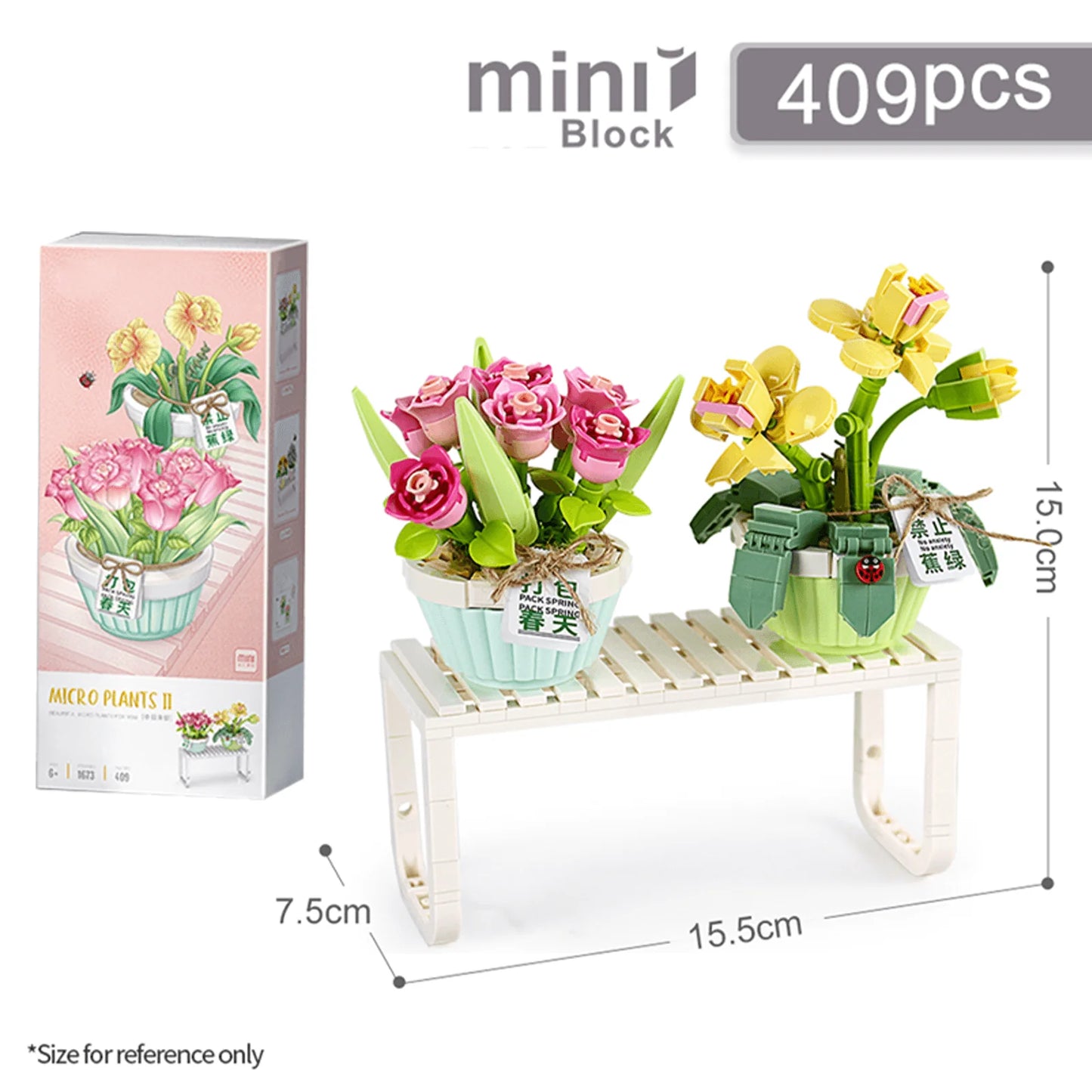 LOZ 1673 Microscopic Flowers: Letters from Spring Tulip Orchid