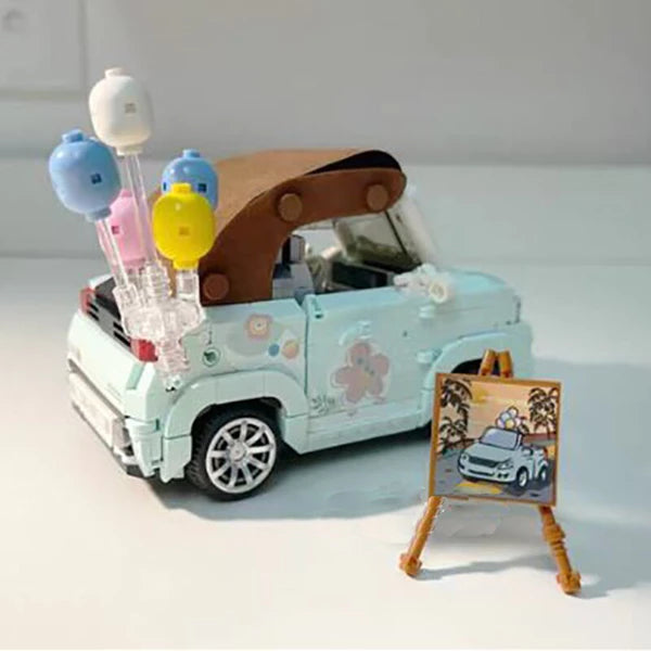 LOZ 1132 Green Open Car with Balloon