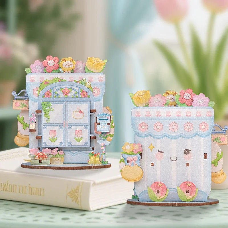 Cutebee CWGA108-111 - Tale Box corner series, Flower shop; Record Store; Toy store and News stand