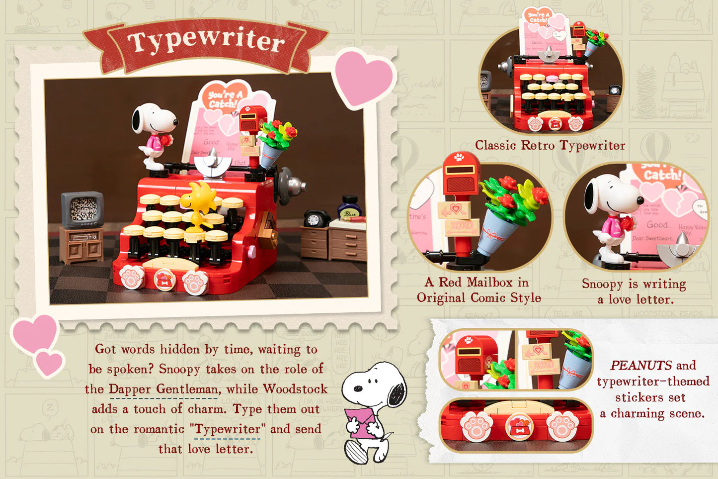 Pantasy 86913 Snoopy Typewriter