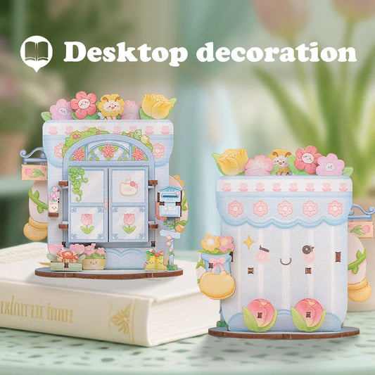 Cutebee CWGA108-111 - Tale Box corner series, Flower shop; Record Store; Toy store and News stand