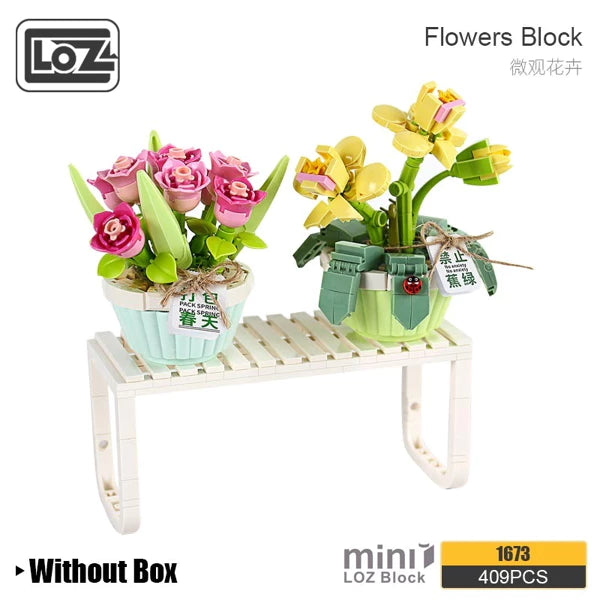 LOZ 1673 Microscopic Flowers: Letters from Spring Tulip Orchid