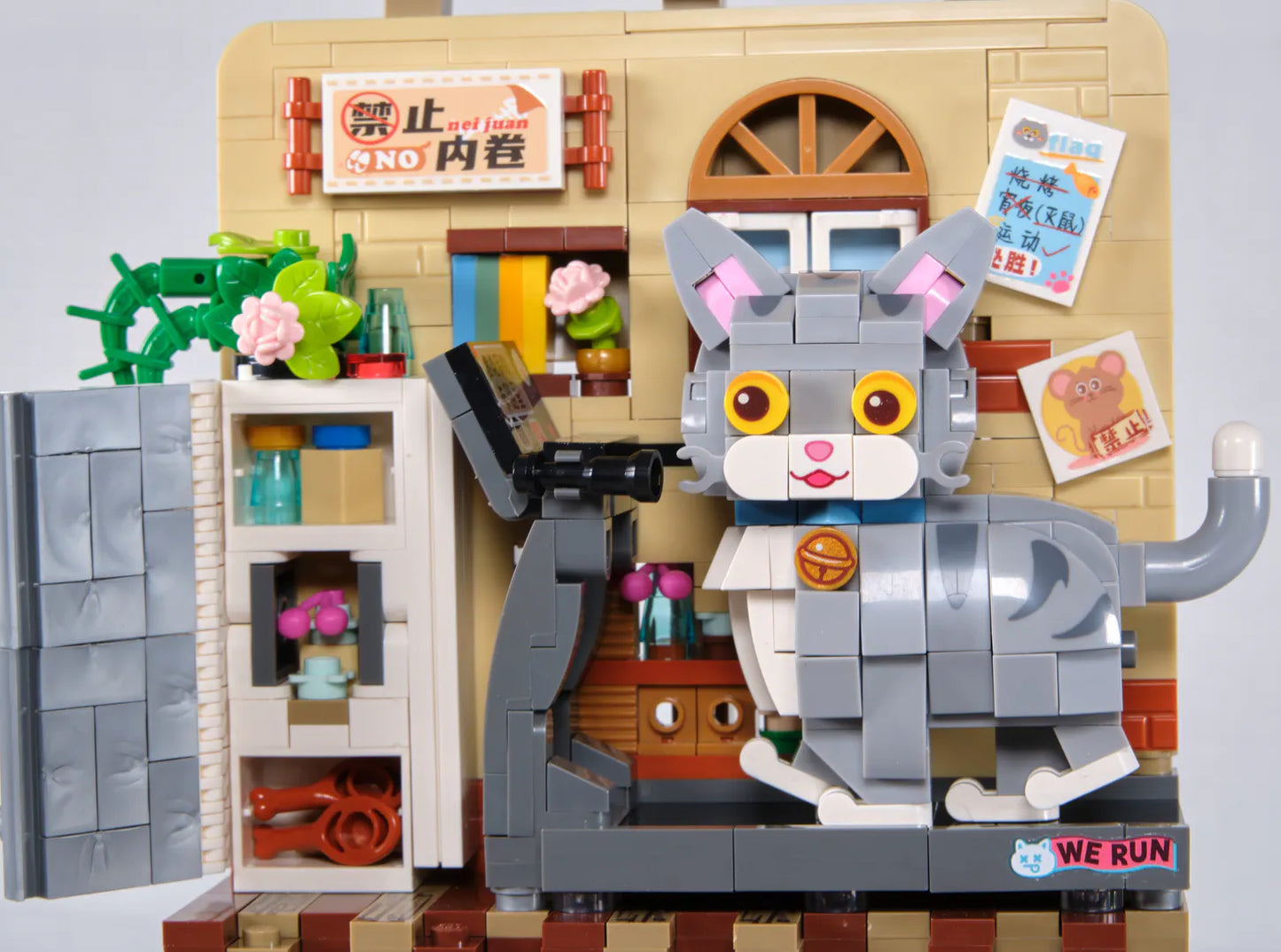 LOZ 1387 3D painting "Cat and Mouse" building Block