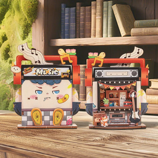 Cutebee CWGA108-111 - Tale Box corner series, Flower shop; Record Store; Toy store and News stand