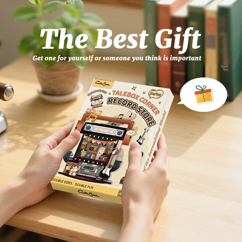 Cutebee CWGA108-111 - Tale Box corner series, Flower shop; Record Store; Toy store and News stand