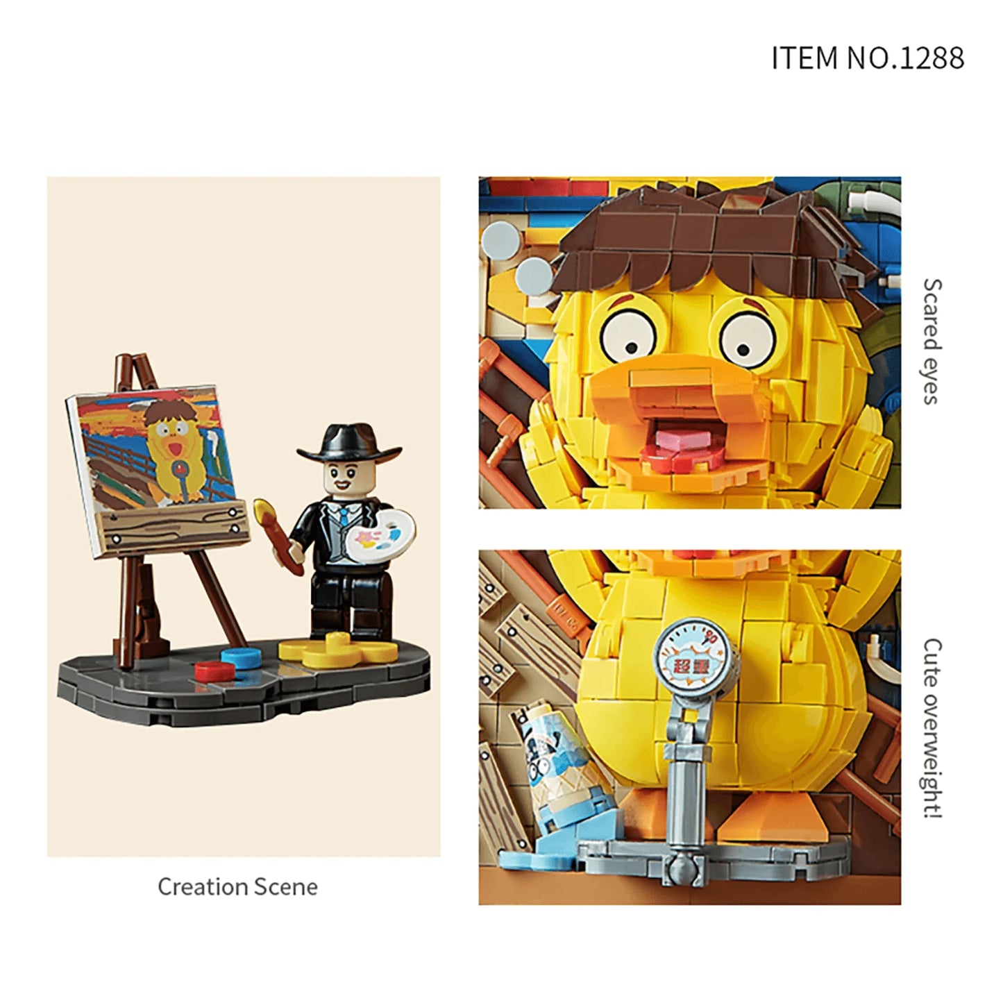 LOZ 1288 3D painting "Whooping Duck" Building Block