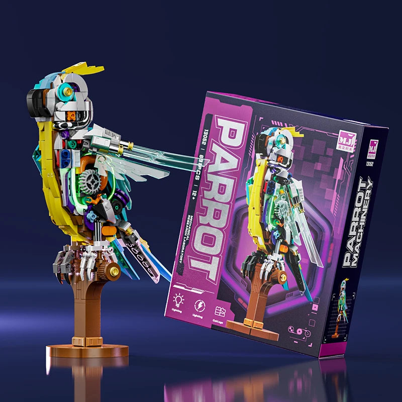 MJI 13052  Mechanical Parrot Assembled Building Blocks Set