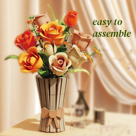 MJI 13066 Rose Flowers Bouquet Building Block