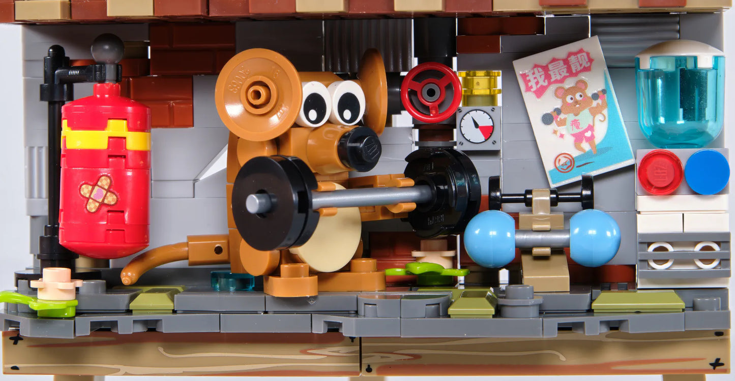 LOZ 1387 3D painting "Cat and Mouse" building Block