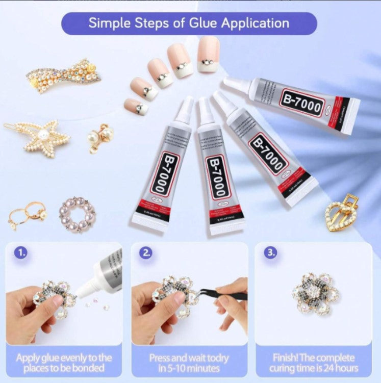 B7000 glue in 50ml with micro tips for precise work