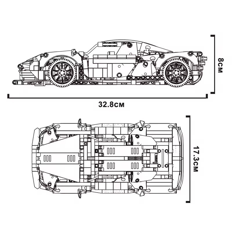 High Tech Racing Car Model Building Blocks - MJI 8610A