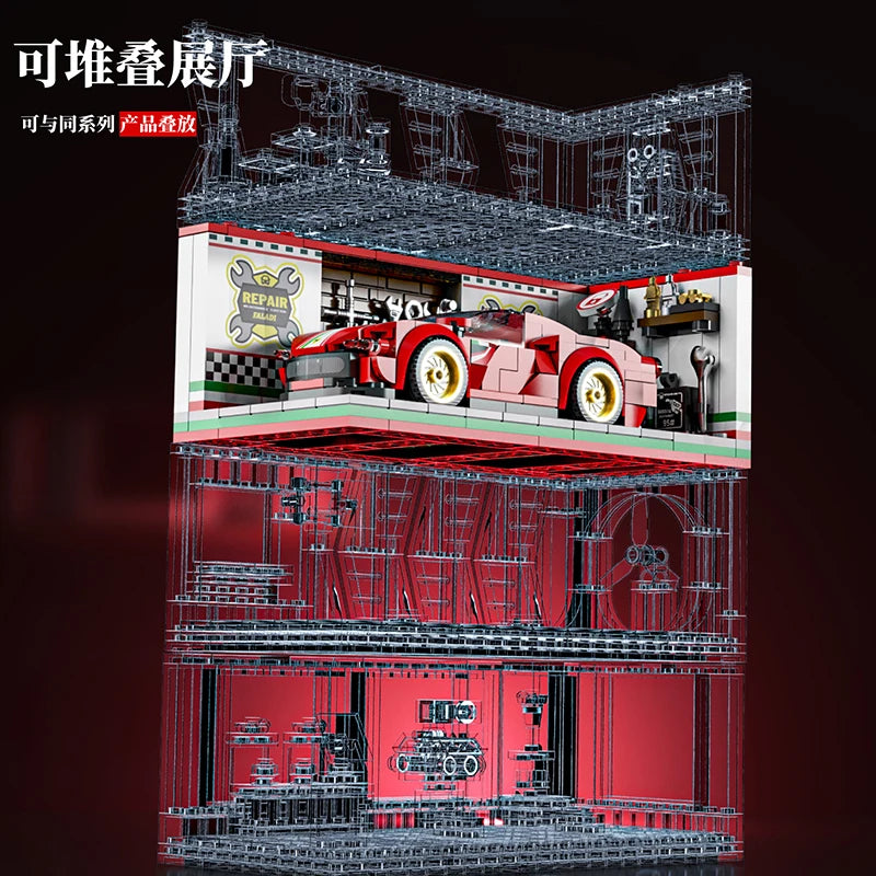 Speed Champions Series Racing Sports Vehiclea Technique Car Supercar - MJI 13082