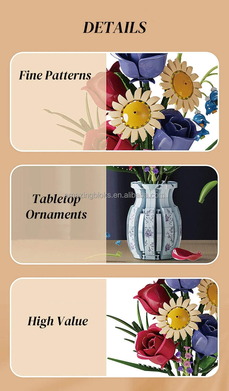 MJI 13067 BUNCH OF FLOWERS Blue-And-White Porcelain Creator Expert