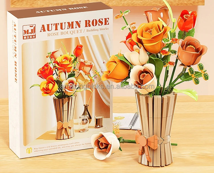 MJI 13066 Rose Flowers Bouquet Building Block