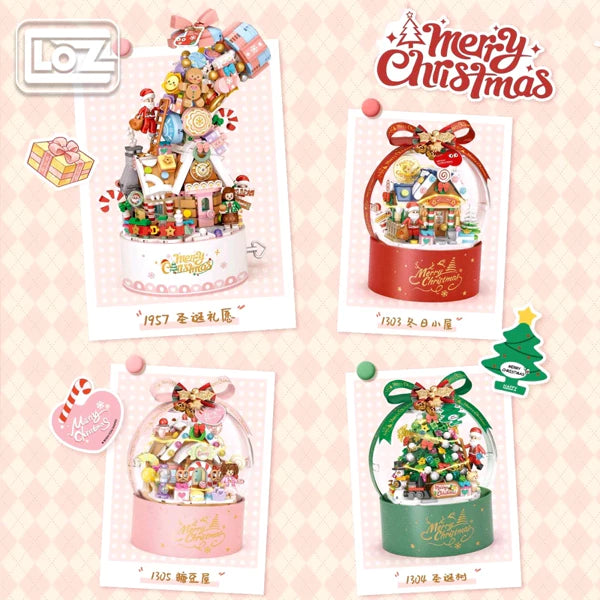 Loz 1957 Christmas Cabin Music Box