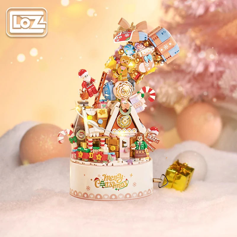 Loz 1957 Christmas Cabin Music Box